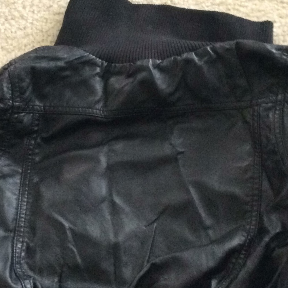 Black leather jacket